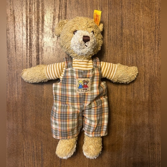 Steiff Other - Steiff Baby Teddy Bear Stripes Overalls “Mein Bester Freund” Stuffed Animal